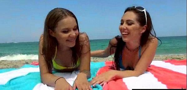 Lez Girls (Jenna Sativa & Liza Rowe) In Sex Action clip-16